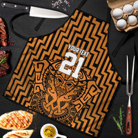 Custom Basketball New Zealand Apron Gold Maori Ta Moko Indigenous - Polynesian Pride