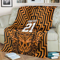 Custom Basketball New Zealand Blanket Gold Maori Ta Moko Indigenous - Polynesian Pride