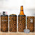 Custom Basketball New Zealand 4 in 1 Can Cooler Tumbler Gold Maori Ta Moko Indigenous - Polynesian Pride