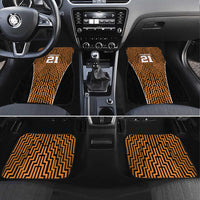 Custom Basketball New Zealand Car Mats Gold Maori Ta Moko Indigenous - Polynesian Pride