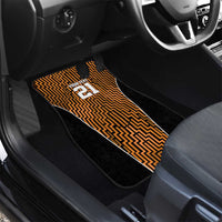 Custom Basketball New Zealand Car Mats Gold Maori Ta Moko Indigenous - Polynesian Pride