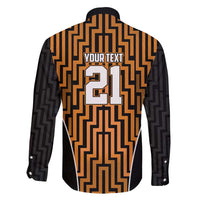 Custom Basketball New Zealand Family Matching Off Shoulder Maxi Dress and Hawaiian Shirt Gold Maori Ta Moko Indigenous - Polynesian Pride