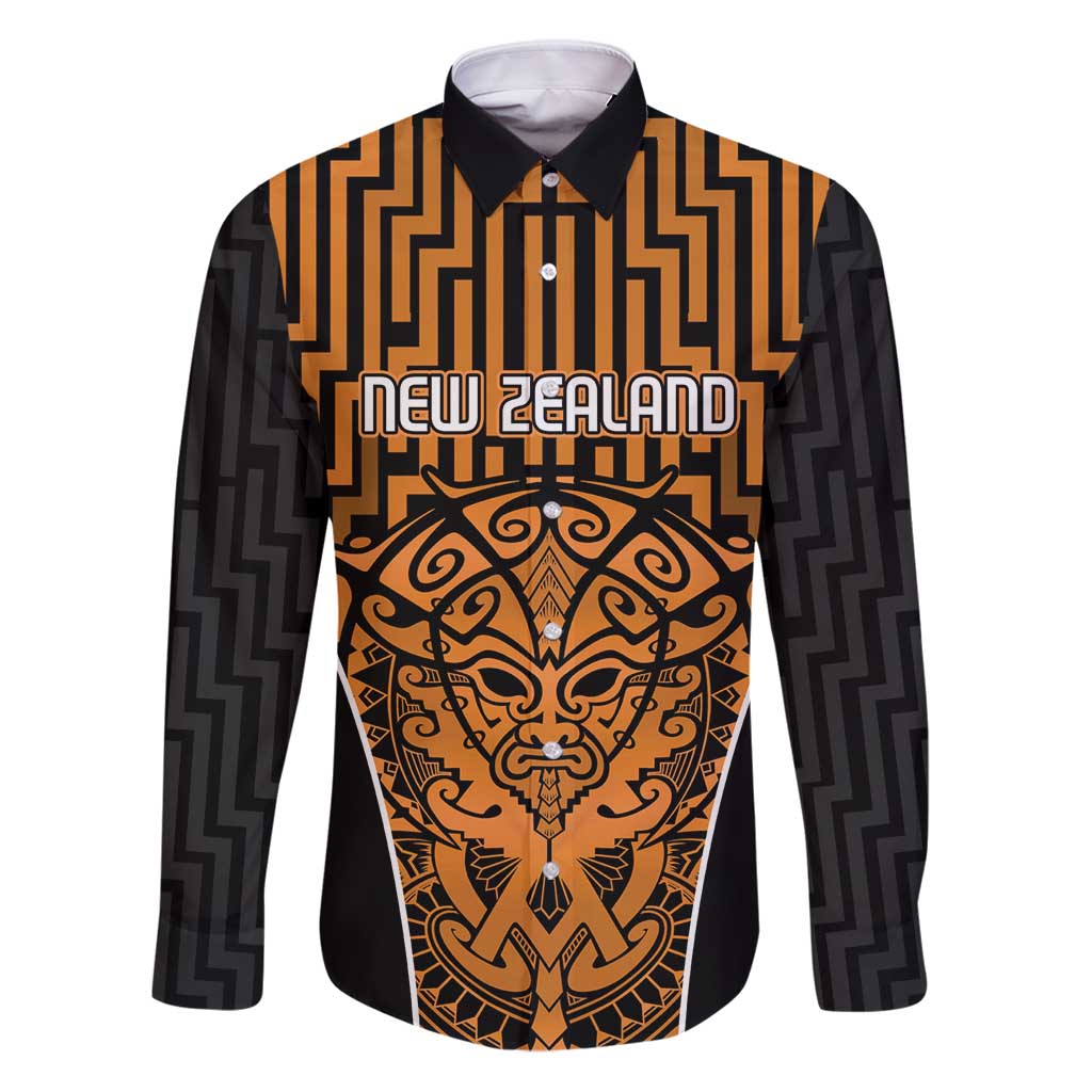 Custom Basketball New Zealand Family Matching Puletasi and Hawaiian Shirt Gold Maori Ta Moko Indigenous - Polynesian Pride
