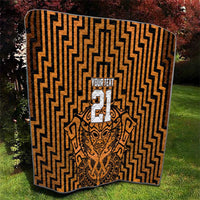 Custom Basketball New Zealand Quilt Gold Maori Ta Moko Indigenous - Polynesian Pride