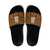 Custom Basketball New Zealand Slide Sandals Gold Maori Ta Moko Indigenous - Polynesian Pride
