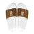 Custom Basketball New Zealand Slide Sandals Gold Maori Ta Moko Indigenous - Polynesian Pride