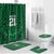 Custom Basketball New Zealand Bathroom Set Green Maori Ta Moko Indigenous - Polynesian Pride