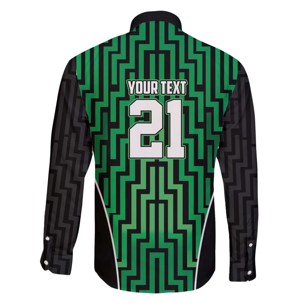 Custom Basketball New Zealand Family Matching Long Sleeve Bodycon Dress and Hawaiian Shirt Green Maori Ta Moko Indigenous - Polynesian Pride