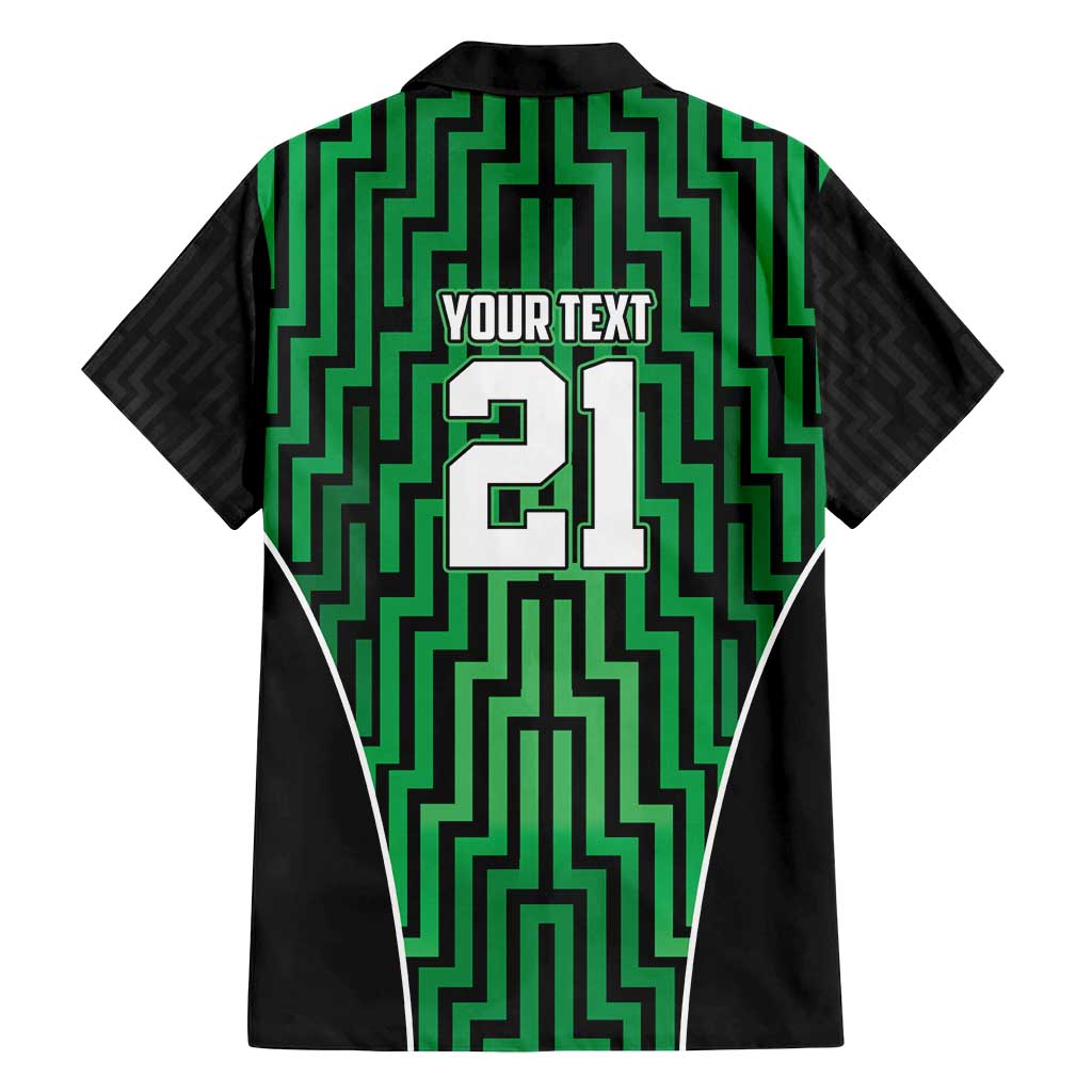 Custom Basketball New Zealand Family Matching Summer Maxi Dress and Hawaiian Shirt Green Maori Ta Moko Indigenous - Polynesian Pride