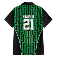 Custom Basketball New Zealand Hawaiian Shirt Green Maori Ta Moko Indigenous - Polynesian Pride