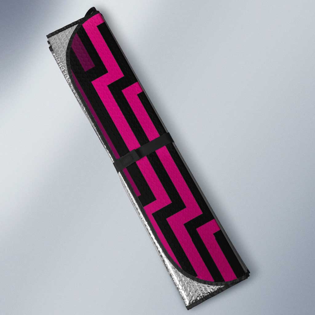 Custom Basketball New Zealand Auto Sun Shade Pink Maori Ta Moko Indigenous - Polynesian Pride