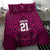 Custom Basketball New Zealand Bedding Set Pink Maori Ta Moko Indigenous - Polynesian Pride