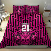 Custom Basketball New Zealand Bedding Set Pink Maori Ta Moko Indigenous - Polynesian Pride