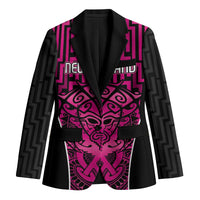 Custom Basketball New Zealand Blazer Pink Maori Ta Moko Indigenous - Polynesian Pride