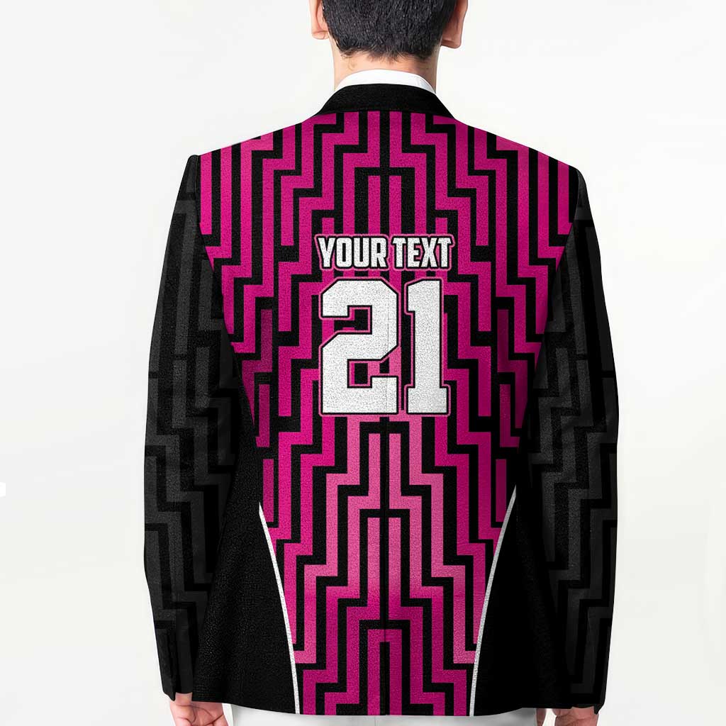 Custom Basketball New Zealand Blazer Pink Maori Ta Moko Indigenous - Polynesian Pride