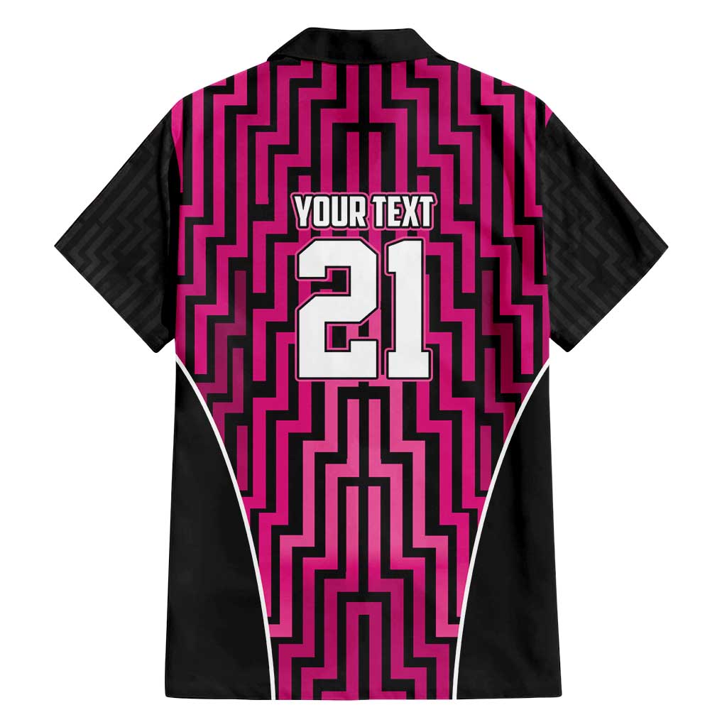 Custom Basketball New Zealand Family Matching Summer Maxi Dress and Hawaiian Shirt Pink Maori Ta Moko Indigenous - Polynesian Pride