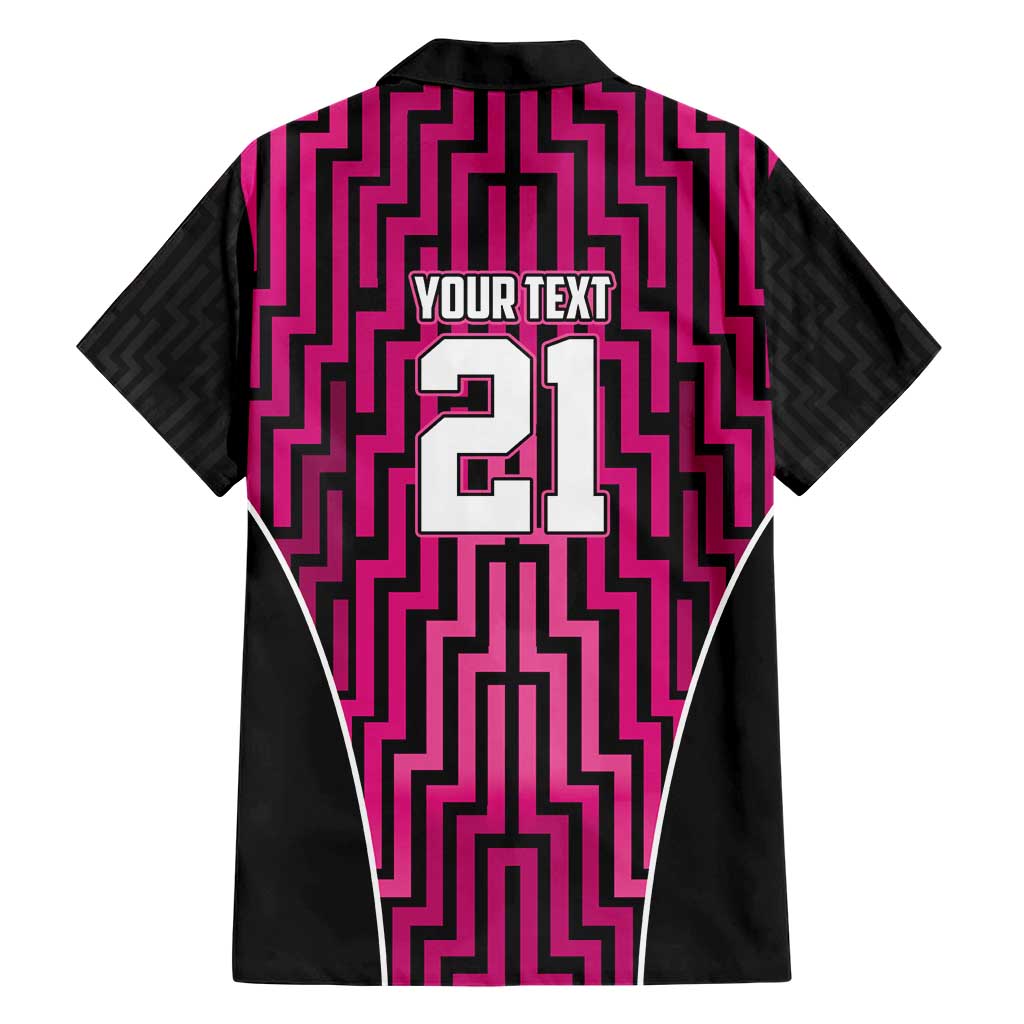 Custom Basketball New Zealand Hawaiian Shirt Pink Maori Ta Moko Indigenous - Polynesian Pride