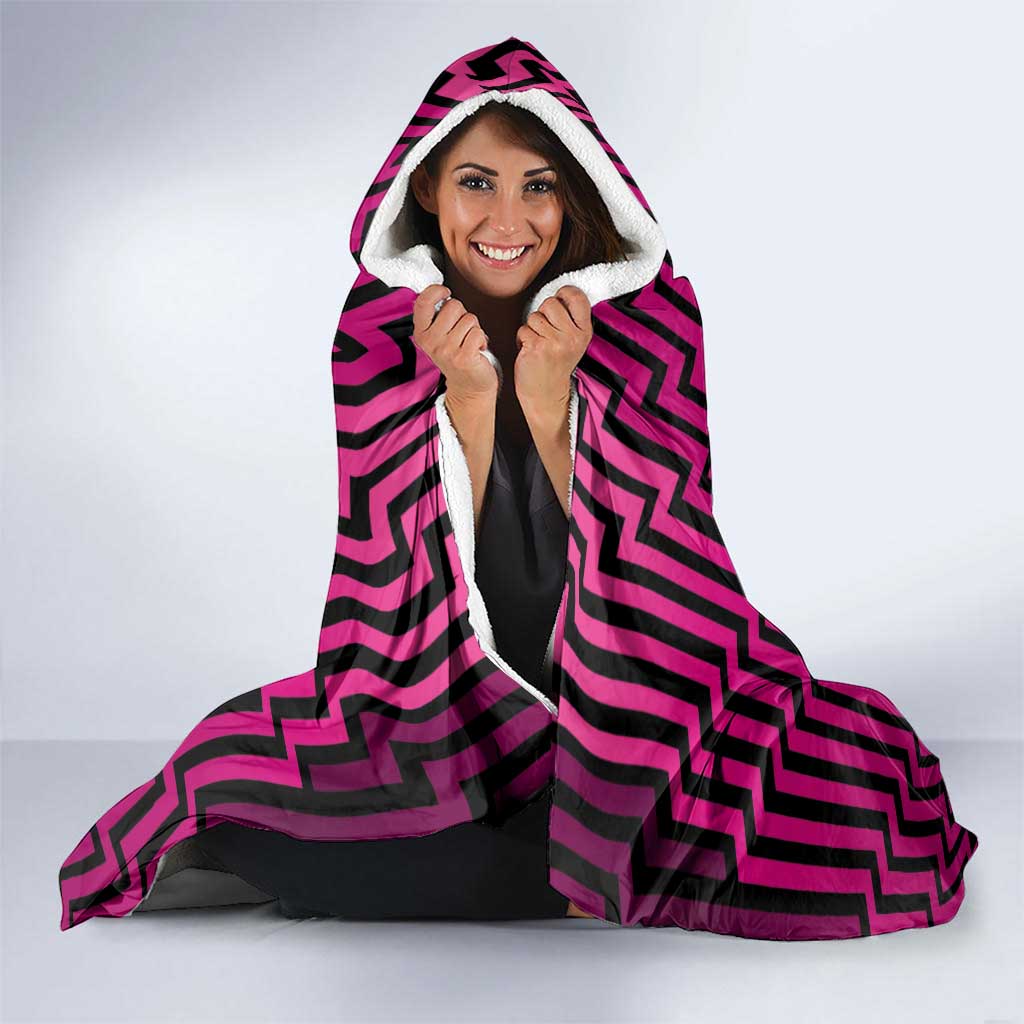 Custom Basketball New Zealand Hooded Blanket Pink Maori Ta Moko Indigenous - Polynesian Pride