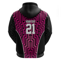 Custom Basketball New Zealand Hoodie Pink Maori Ta Moko Indigenous - Polynesian Pride