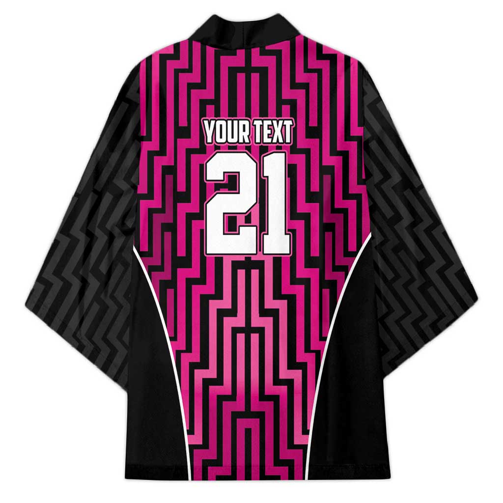 Custom Basketball New Zealand Kimono Pink Maori Ta Moko Indigenous LT9 - Polynesian Pride