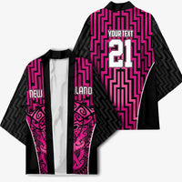 Custom Basketball New Zealand Kimono Pink Maori Ta Moko Indigenous LT9 - Polynesian Pride