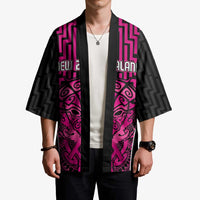 Custom Basketball New Zealand Kimono Pink Maori Ta Moko Indigenous LT9 - Polynesian Pride