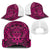 Basketball New Zealand Mesh Trucker Cap Pink Maori Ta Moko Indigenous - Polynesian Pride