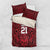 Custom Basketball New Zealand Bedding Set Red Maori Ta Moko Indigenous - Polynesian Pride