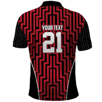 Custom Basketball New Zealand Polo Shirt Red Maori Ta Moko Indigenous - Polynesian Pride