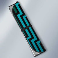 Custom Basketball New Zealand Auto Sun Shade Teal Maori Ta Moko Indigenous - Polynesian Pride