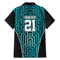 Custom Basketball New Zealand Family Matching Puletasi and Hawaiian Shirt Teal Maori Ta Moko Indigenous - Polynesian Pride
