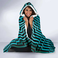 Custom Basketball New Zealand Hooded Blanket Teal Maori Ta Moko Indigenous - Polynesian Pride