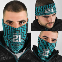 Basketball New Zealand Neck Gaiter Teal Maori Ta Moko Indigenous LT9
