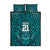 Custom Basketball New Zealand Quilt Bed Set Teal Maori Ta Moko Indigenous - Polynesian Pride