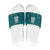Custom Basketball New Zealand Slide Sandals Teal Maori Ta Moko Indigenous - Polynesian Pride