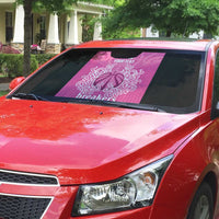 New Zealand Custom Auto Sun Shade Fire Basketball Maori Tribal Pink - Polynesian Pride