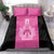 New Zealand Custom Bedding Set Fire Basketball Maori Tribal Pink - Polynesian Pride