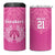 New Zealand Custom 4 in 1 Can Cooler Tumbler Fire Basketball Maori Tribal Pink - Polynesian Pride