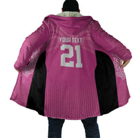 New Zealand Custom Cloak Fire Basketball Maori Tribal Pink - Polynesian Pride