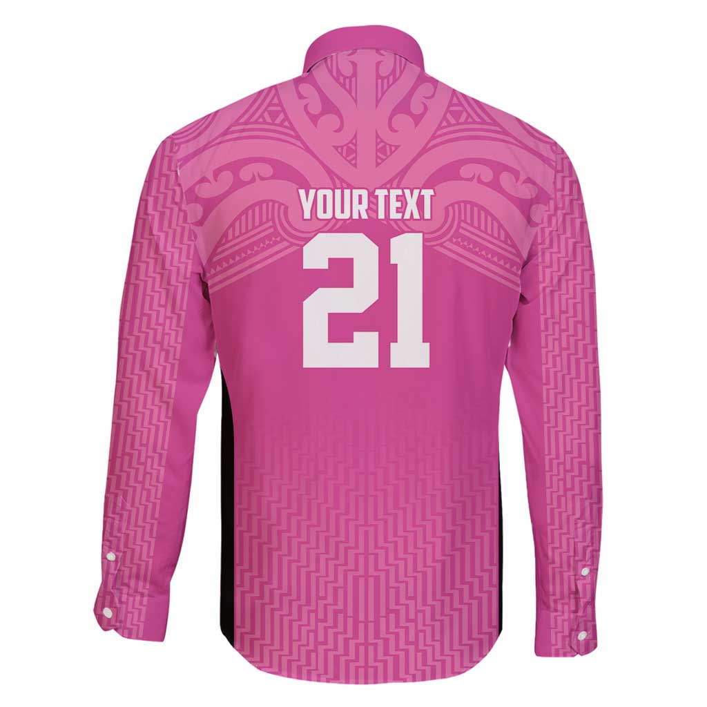 New Zealand Custom Family Matching Mermaid Dress and Hawaiian Shirt Fire Basketball Maori Tribal Pink - Polynesian Pride