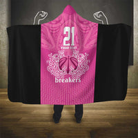New Zealand Custom Hooded Blanket Fire Basketball Maori Tribal Pink - Polynesian Pride
