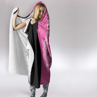 New Zealand Custom Hooded Blanket Fire Basketball Maori Tribal Pink - Polynesian Pride