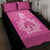 New Zealand Custom Quilt Bed Set Fire Basketball Maori Tribal Pink - Polynesian Pride