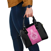 New Zealand Custom Shoulder Handbag Fire Basketball Maori Tribal Pink - Polynesian Pride