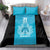 New Zealand Custom Bedding Set Fire Basketball Maori Tribal Sky Blue - Polynesian Pride