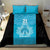 New Zealand Custom Bedding Set Fire Basketball Maori Tribal Sky Blue - Polynesian Pride
