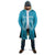 New Zealand Custom Cloak Fire Basketball Maori Tribal Sky Blue - Polynesian Pride