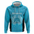New Zealand Custom Hoodie Fire Basketball Maori Tribal Sky Blue - Polynesian Pride