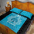 New Zealand Custom Quilt Bed Set Fire Basketball Maori Tribal Sky Blue - Polynesian Pride