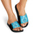 New Zealand Custom Slide Sandals Fire Basketball Maori Tribal Sky Blue - Polynesian Pride